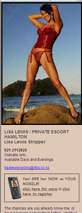 Lisa Lewis' alternative employment as a hooker does not jeopardise her naked "newsreading" contract, says employer Alt TV